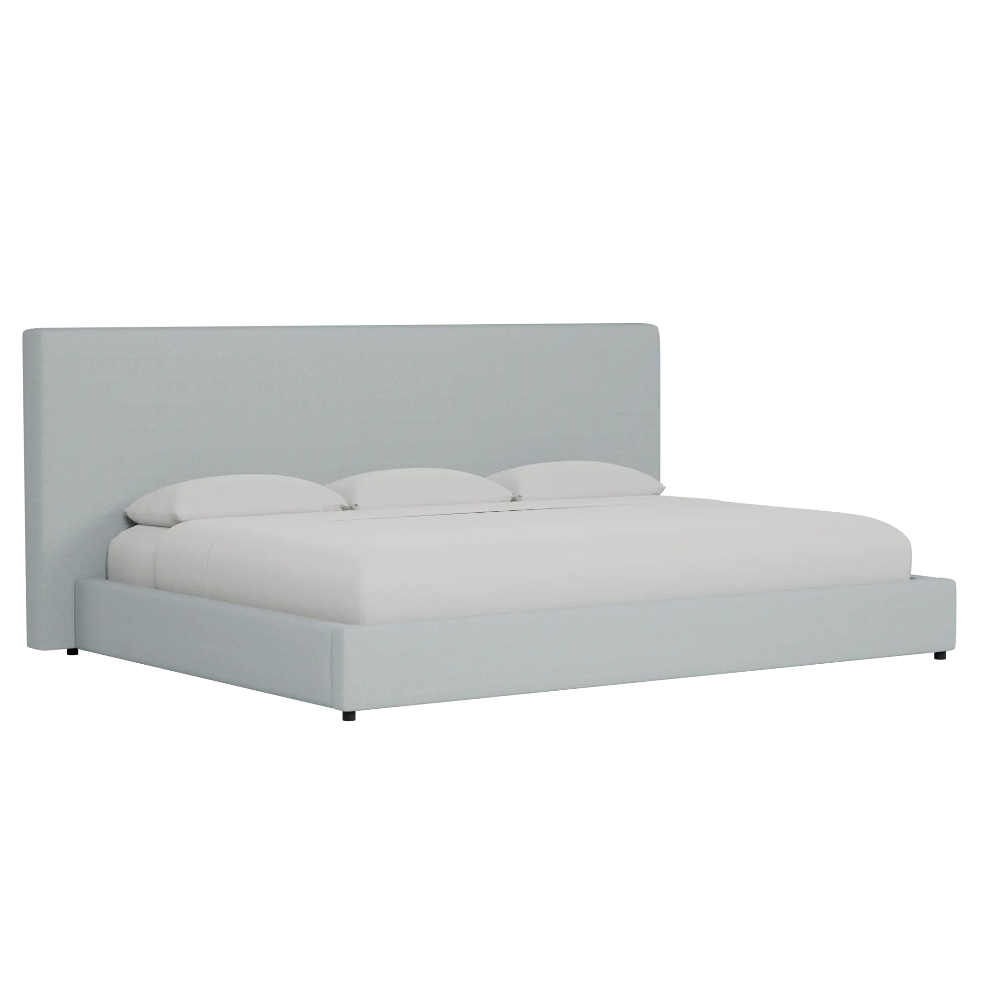 Grayton Natural Beauty Light Blue 54" Upholstered Platform Bed Grayton Natural Beauty Light Blue 54" Upholstered Platform Bed