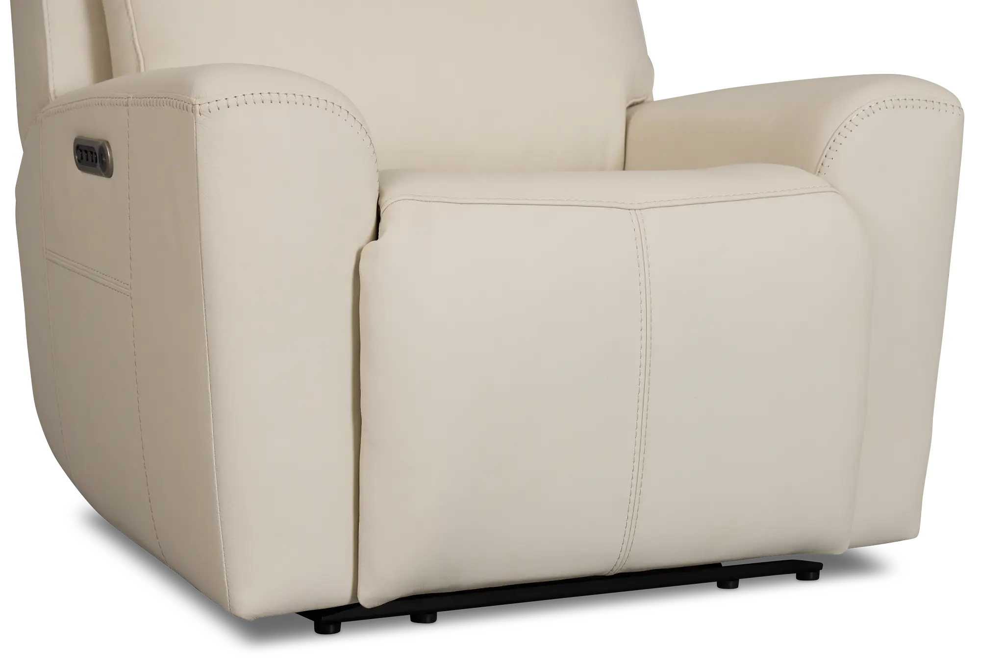 Sterling Ivory Lthr/vinyl Power Recliner Sterling Ivory Lthr/vinyl Power Recliner