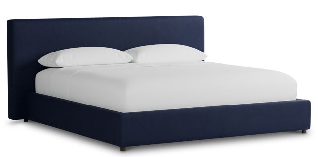 Grayton Joya Dark Blue 44" Upholstered Platform Bed