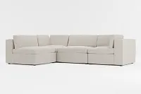 Destin Revenue Beige Fabric 4-piece Modular Sectional