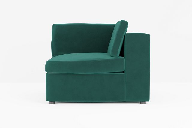Destin Joya Green Velvet Corner Chair