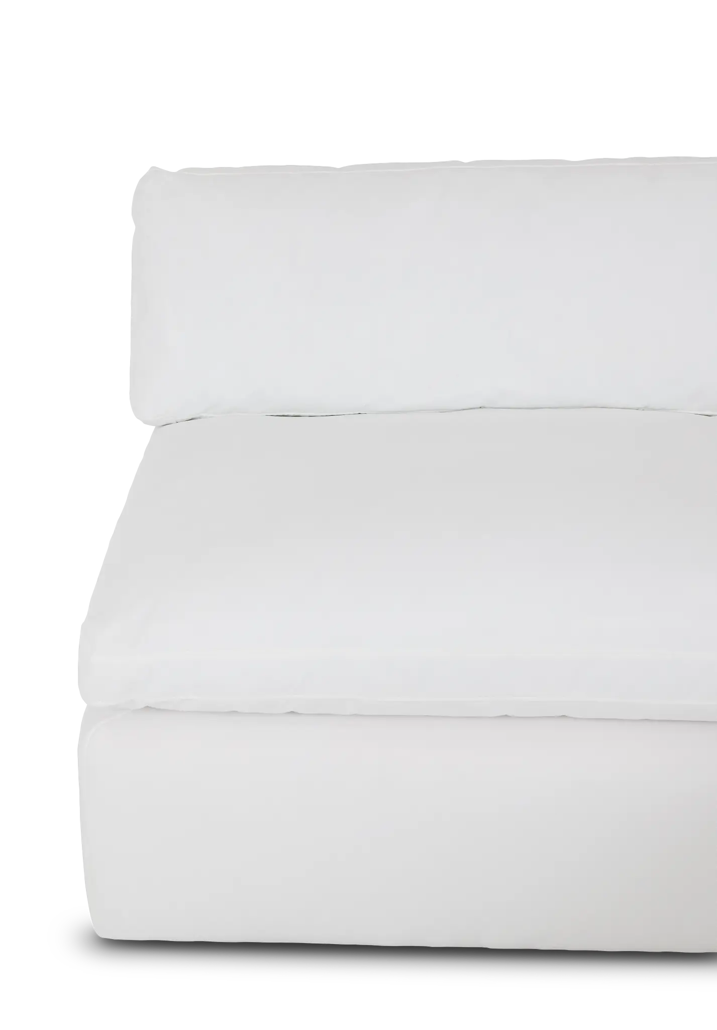 Grant White Fabric 5pc Bumper Sectional Grant White Fabric 5pc Bumper Sectional