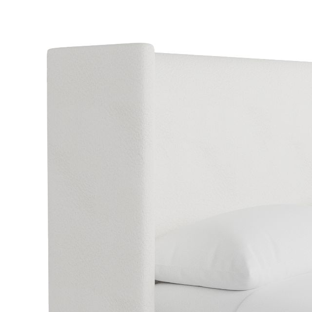 Captiva Sutton White 48" Upholstered Shelter Bed