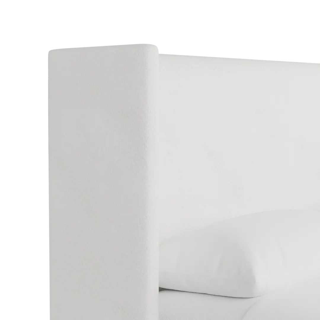 Captiva Sutton White 48" Upholstered Shelter Bed Captiva Sutton White 48" Upholstered Shelter Bed