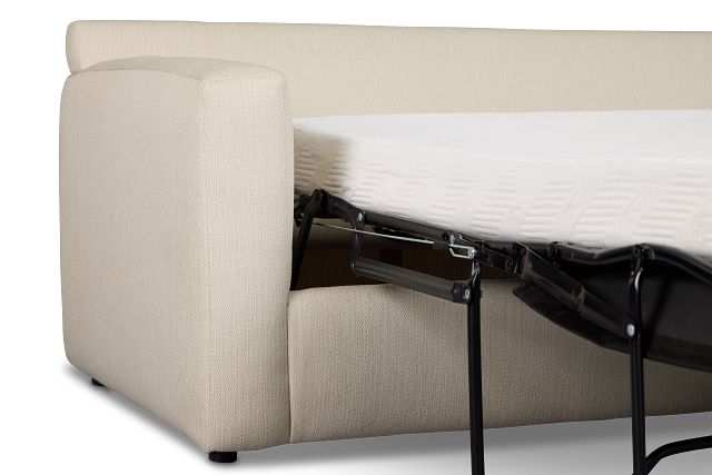 Rhodes Beige Fabric Memory Foam Sleeper