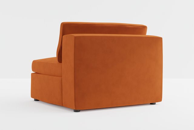 Destin Joya Orange Velvet Armless Chair