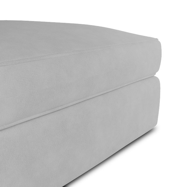Siesta Peyton White Fabric Ottoman