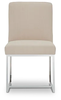 Berlin Beige Metal Upholstered Side Chair
