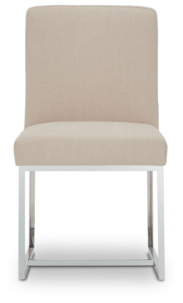 Berlin Beige Metal Upholstered Side Chair