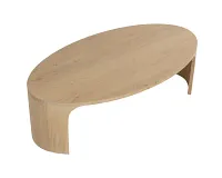 Jaymie Light Tone Oval Coffee Table