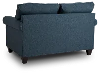 Cameron Blue Fabric Loveseat