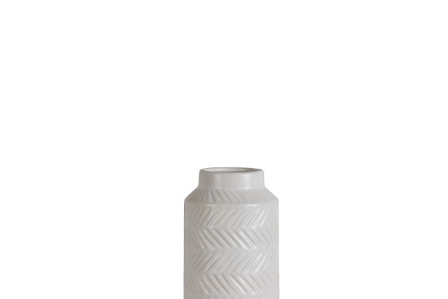 Allie White Medium Vase