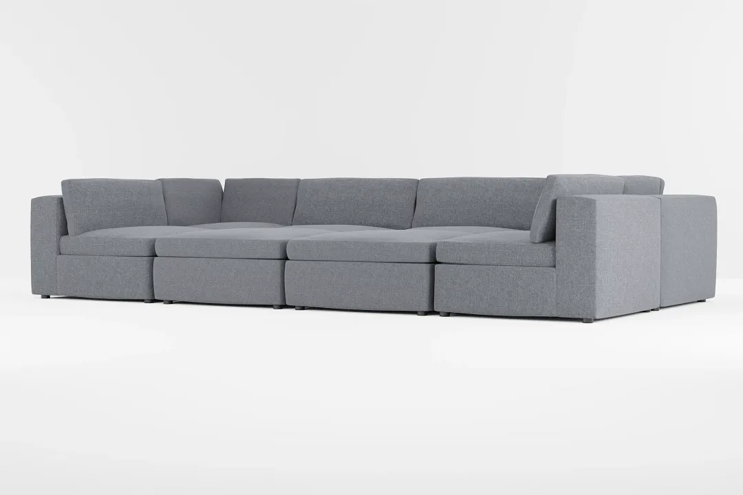 Destin Elevation Gray Fabric 8-piece Pit Sectional