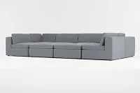 Destin Elevation Gray Fabric 8-piece Pit Sectional