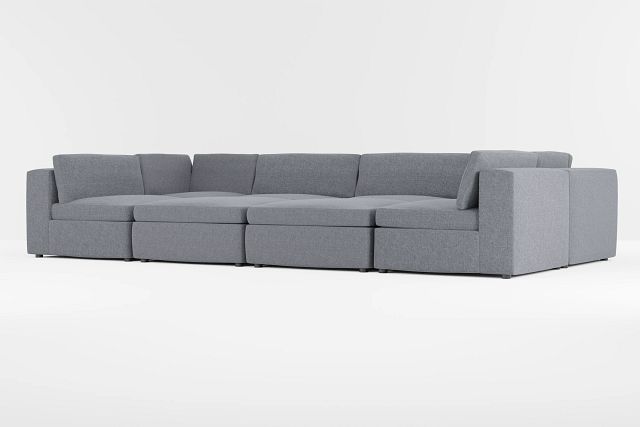 Destin Elevation Gray Fabric 8-piece Pit Sectional