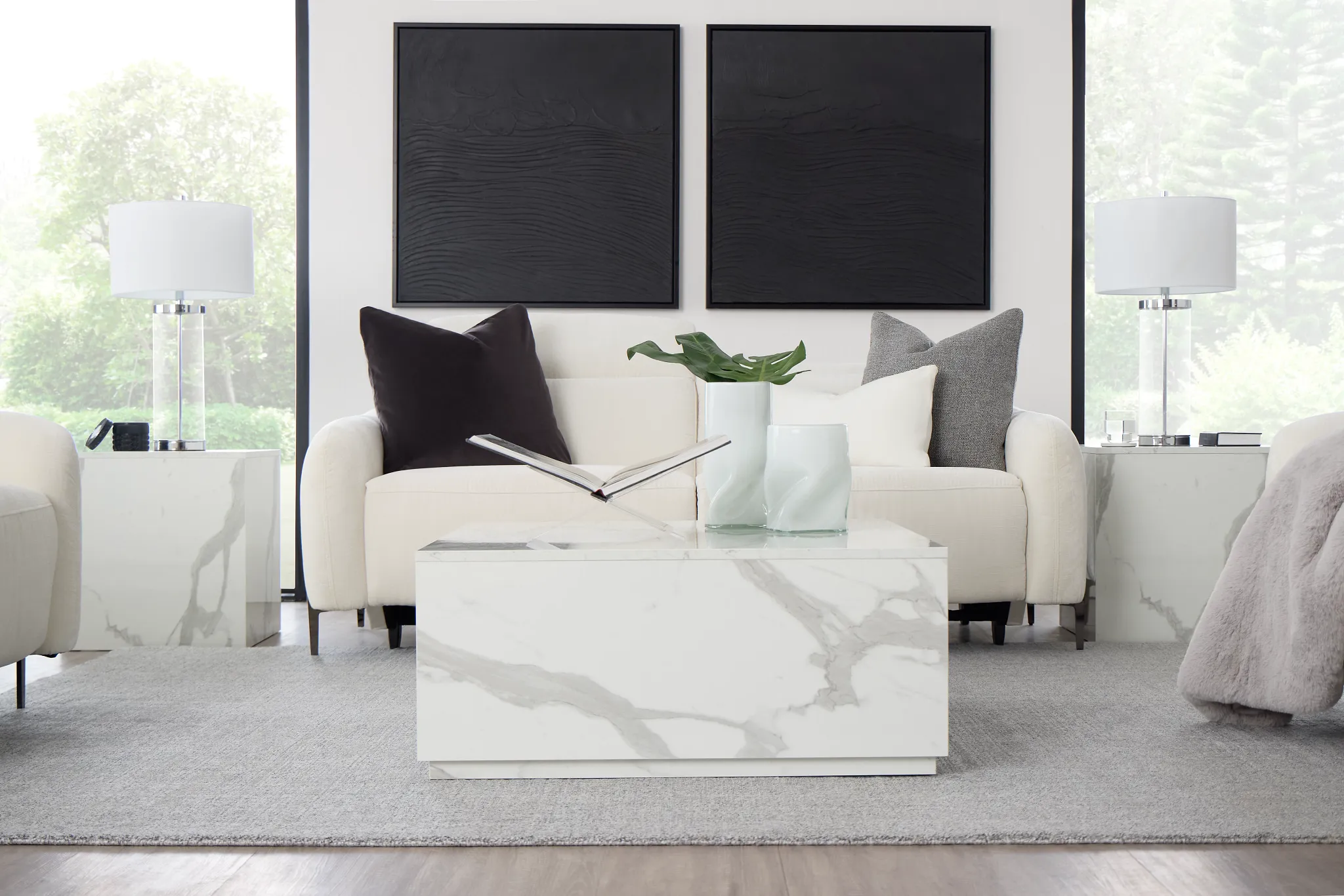 Modena White Square Coffee Table