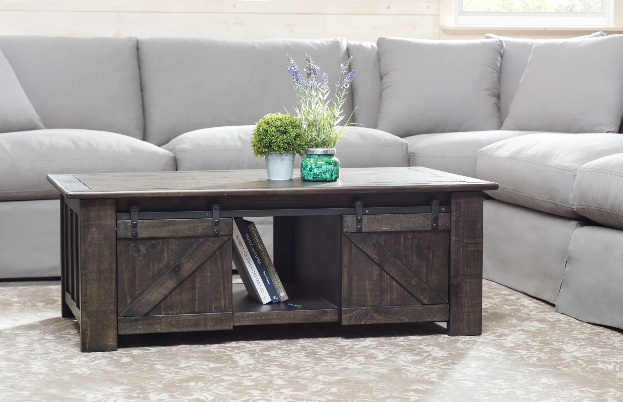 Garrett Dark Tone Castored Lift Coffee Table