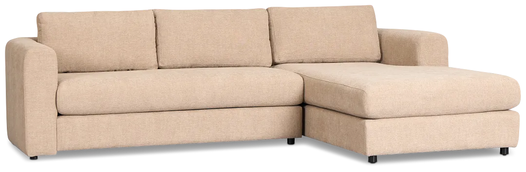 Alma Taupe Fabric Right Chaise Sectional