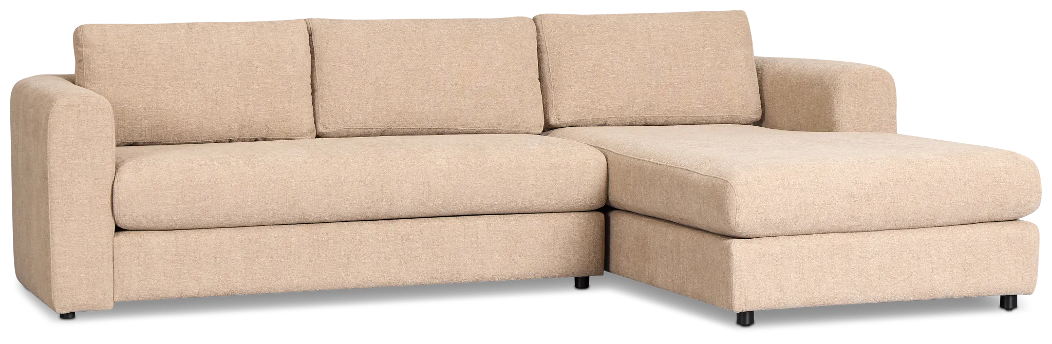 Alma Taupe Fabric Right Chaise Sectional