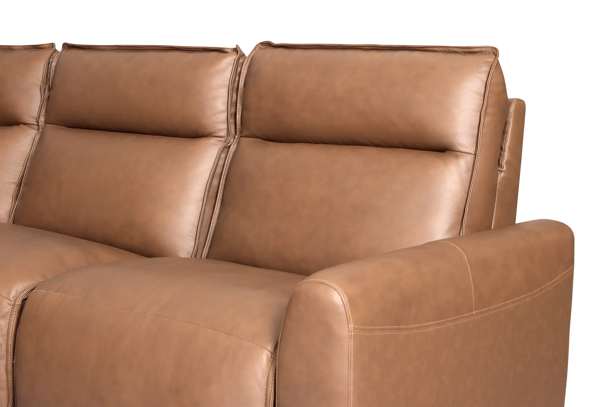Edison Dark Brown Lthr/vinyl Small Dual Power Reclining Two-arm Sectional Edison Dark Brown Lthr/vinyl Small Dual Power Reclining Two-arm Sectional
