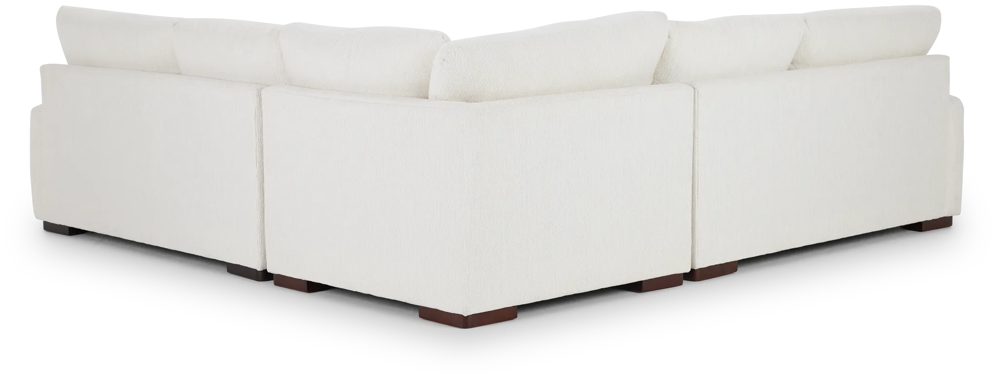 Alpha White Fabric Small Two-arm Sectional