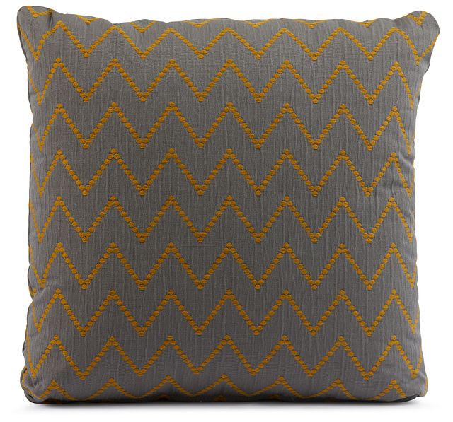 Lulu Gray 18" Square Accent Pillow