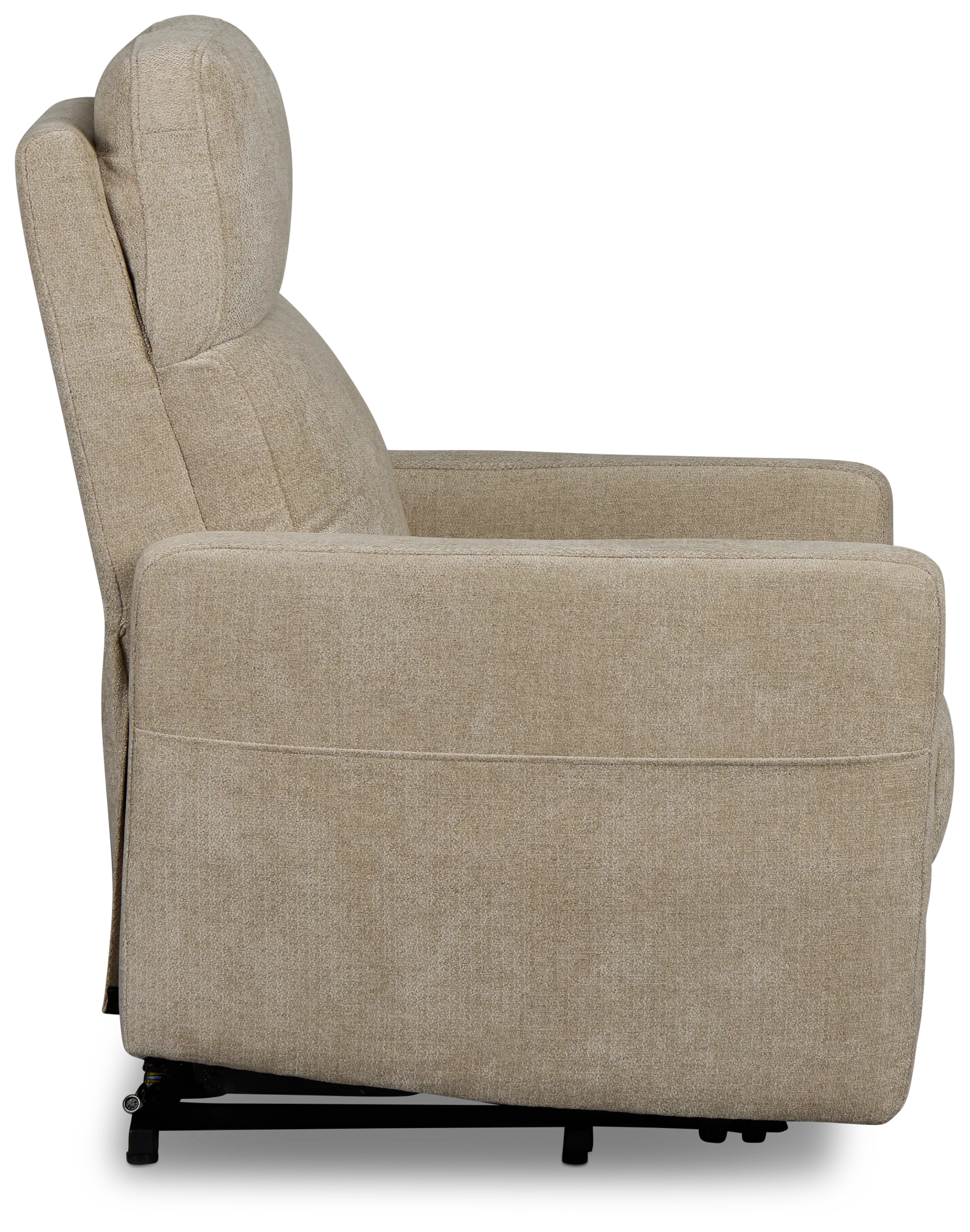 Talon Beige Fabric Power Lift Recliner