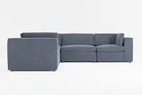 Destin Victory Dark Blue Fabric 5-piece Modular Sectional