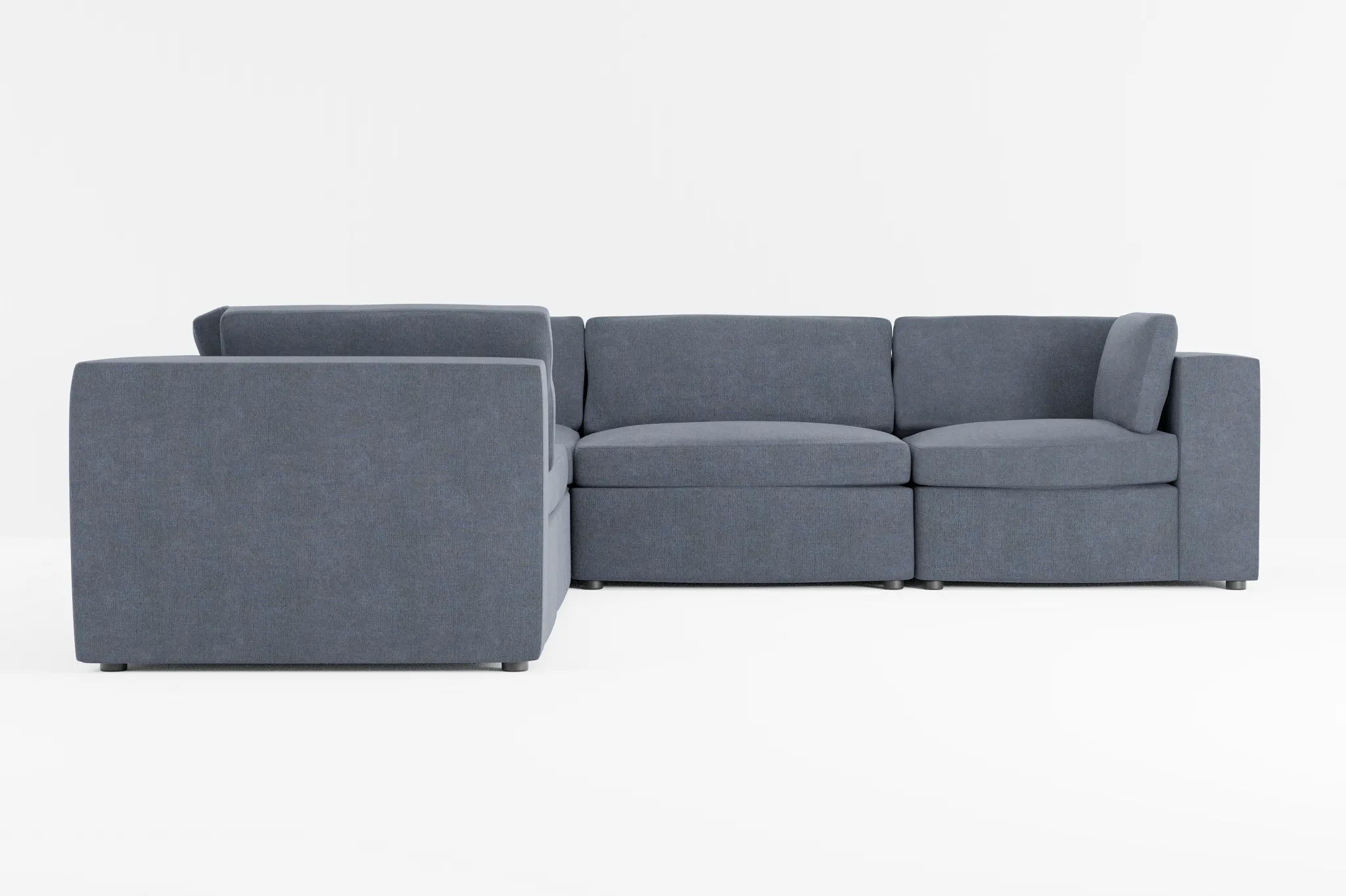 Destin Victory Dark Blue Fabric 5-piece Modular Sectional