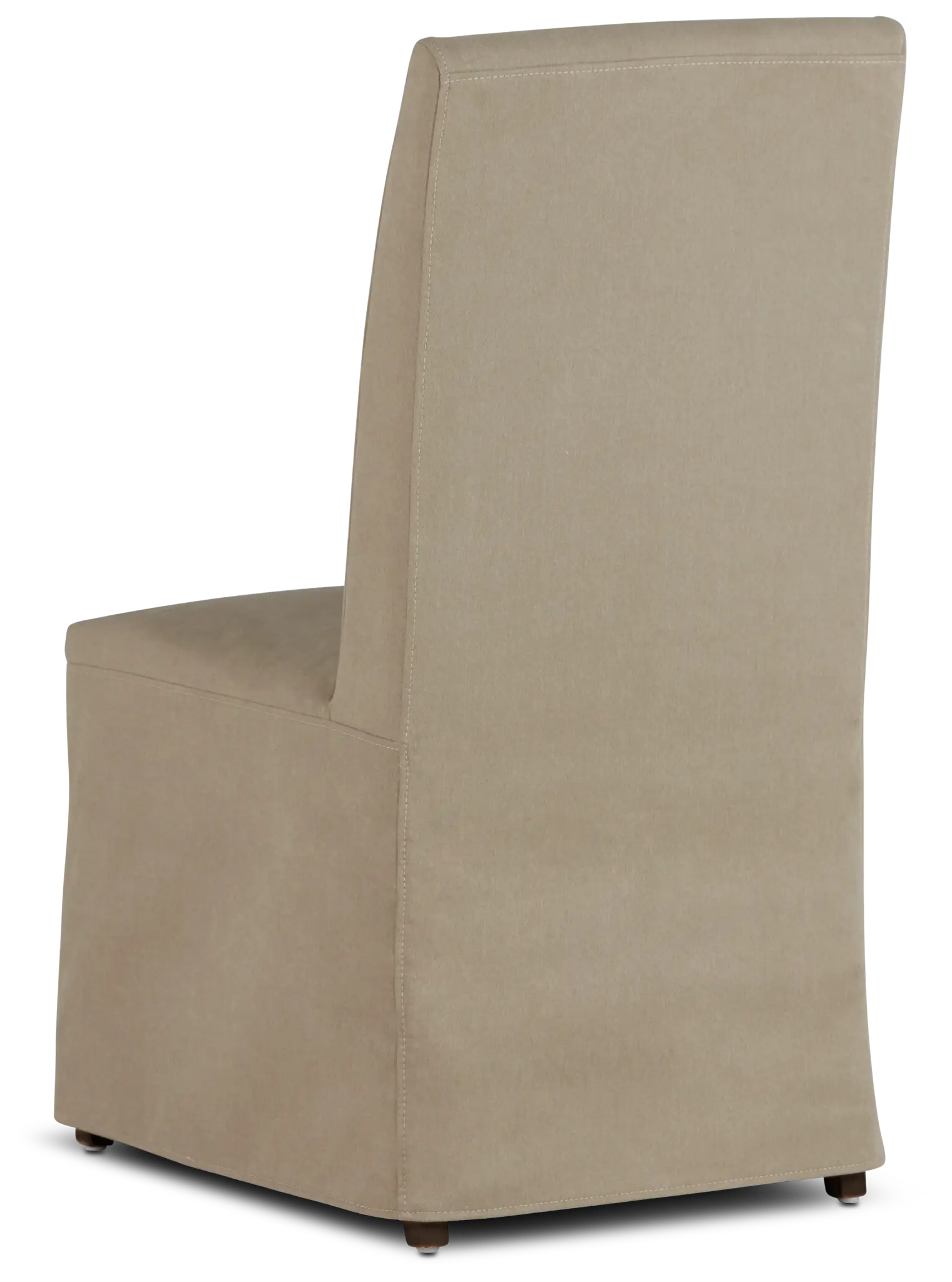 Destination Beige Long Slipcover Chair With Dark-tone Leg Destination Beige Long Slipcover Chair With Dark-tone Leg