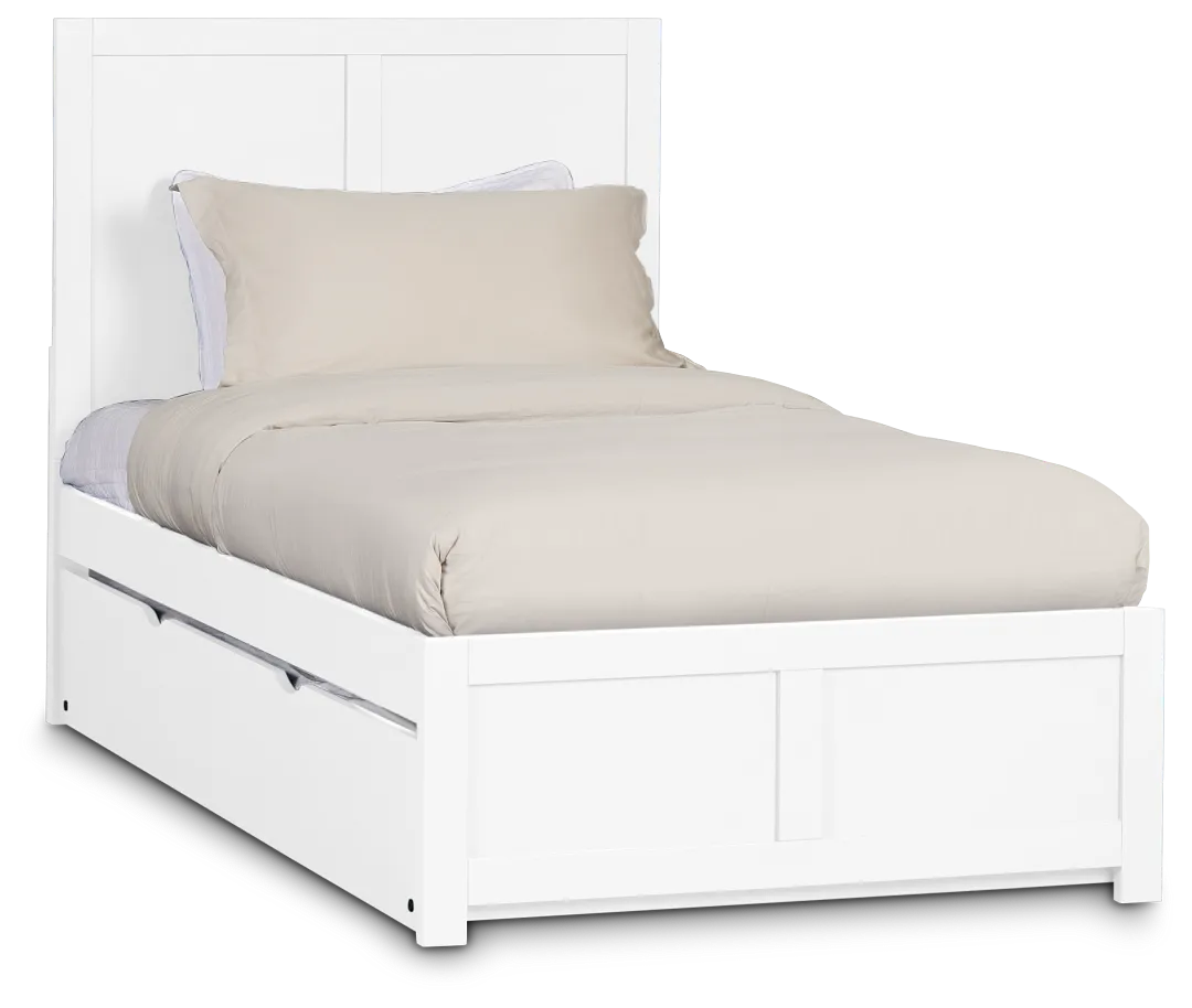 Charleston White Panel Trundle Bed