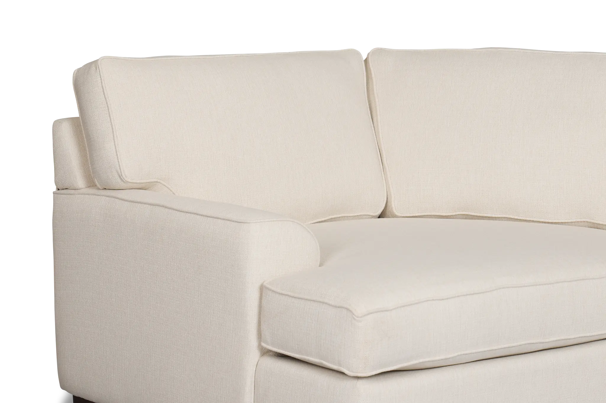 Sinclair Light Beige Fabric Right Chaise Cuddler Sectional Sinclair Light Beige Fabric Right Chaise Cuddler Sectional