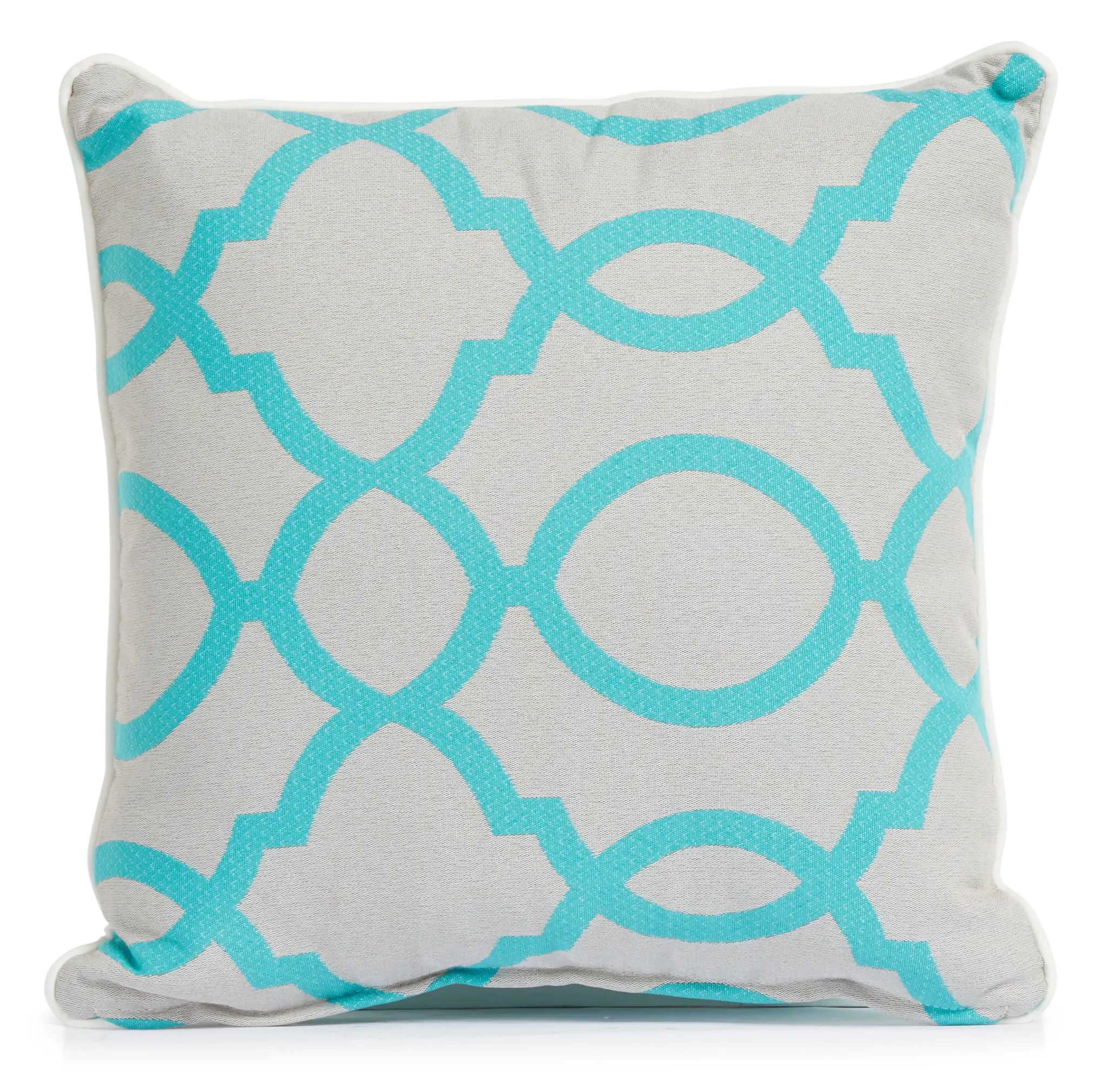 Clover Aqua 18" Indoor/outdoor Square Accent Pillow Clover Aqua 18" Indoor/outdoor Square Accent Pillow