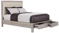 Caelan Light Tone Uph Platform Storage Bed