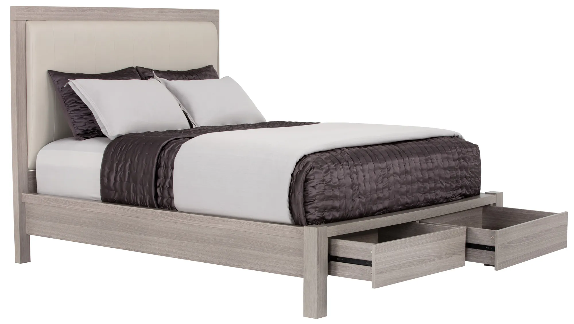 Caelan Light Tone Uph Platform Storage Bed