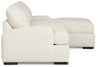 Alpha White Fabric Right Chaise Sectional