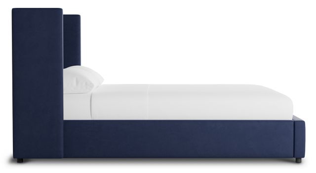 Captiva Joya Dark Blue 48" Upholstered Shelter Bed