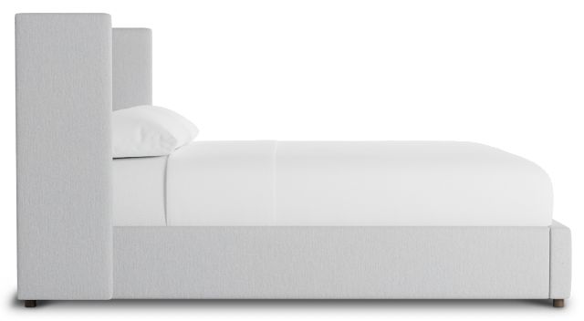 Captiva Delray Light Gray 48" Upholstered Shelter Bed