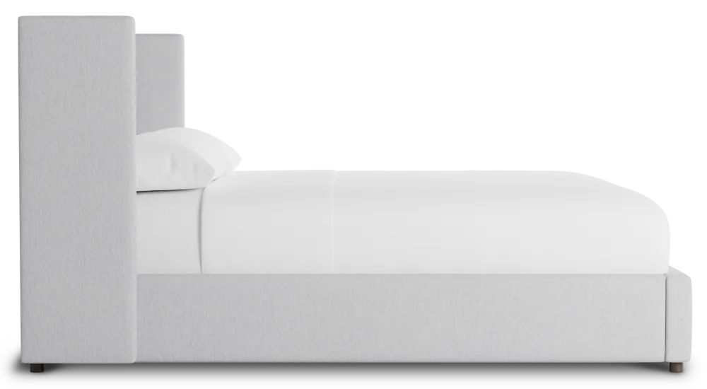 Captiva Delray Light Gray 48" Upholstered Shelter Bed