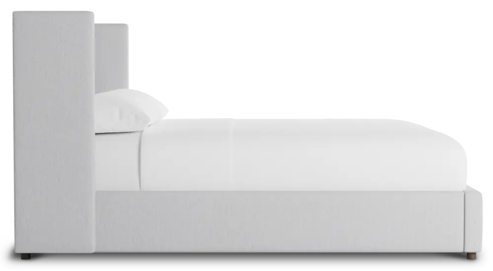 Captiva Delray Light Gray 48" Upholstered Shelter Bed Captiva Delray Light Gray 48" Upholstered Shelter Bed