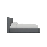 Grayton Delray Dark Gray 44" Upholstered Platform Bed