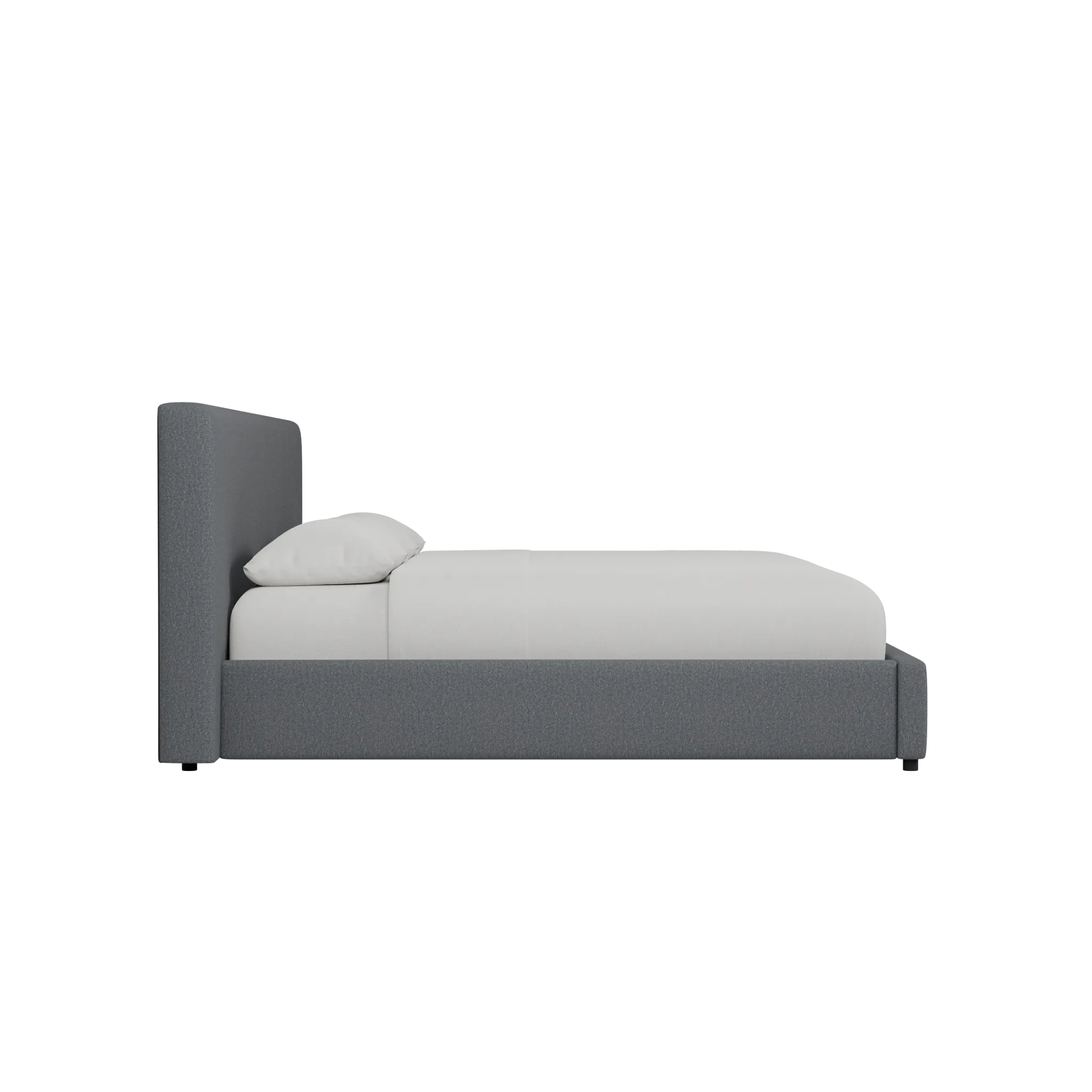 Grayton Delray Dark Gray 44" Upholstered Platform Bed