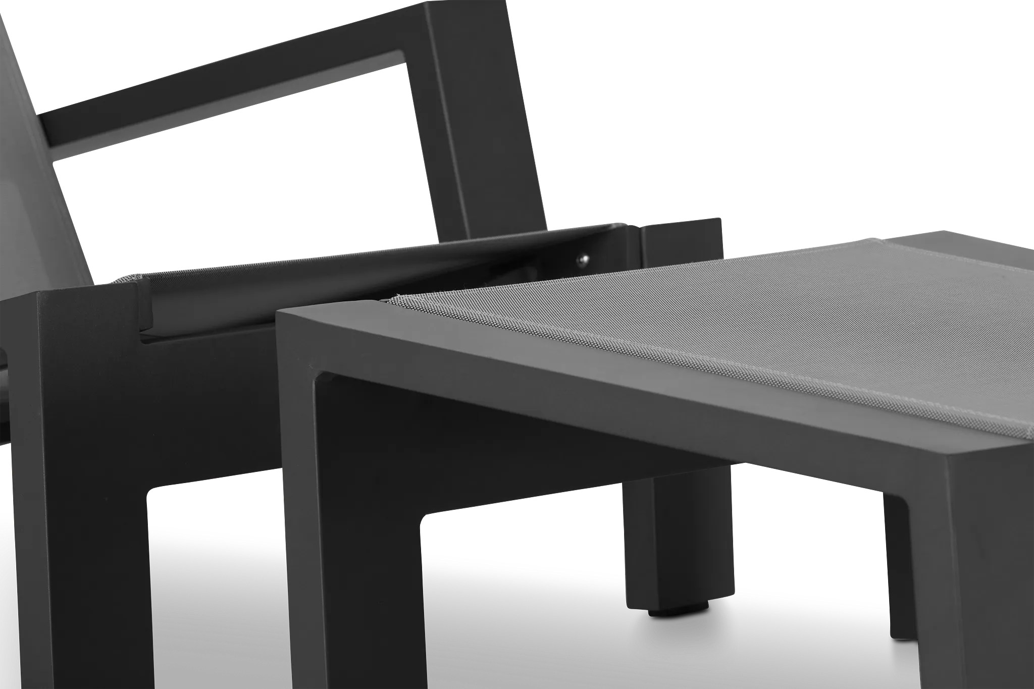 Linear Dark Gray Chair & Otto