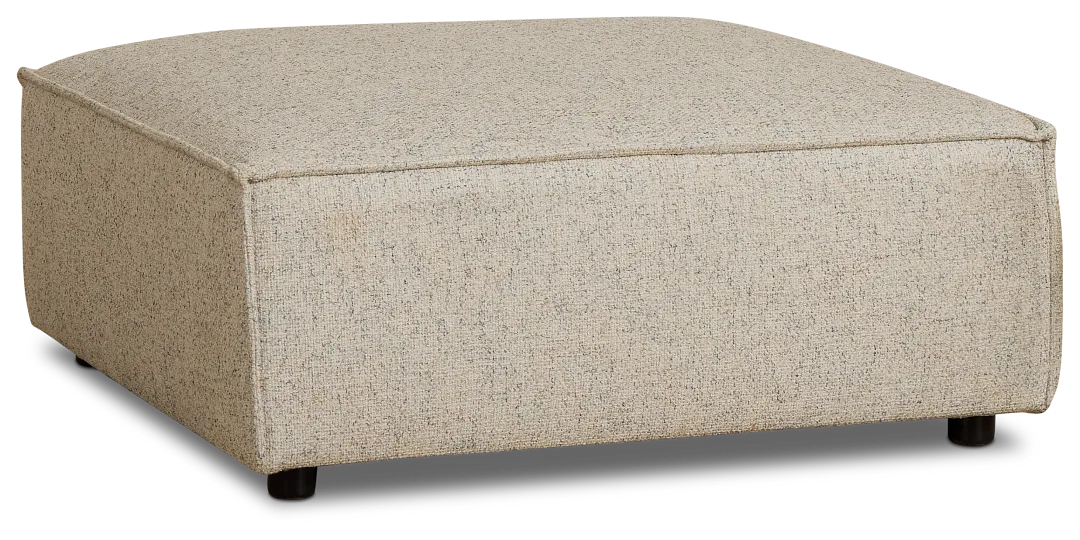 Tatum Beige Fabric Ottoman