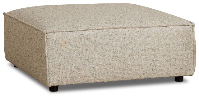 Tatum Beige Fabric Ottoman