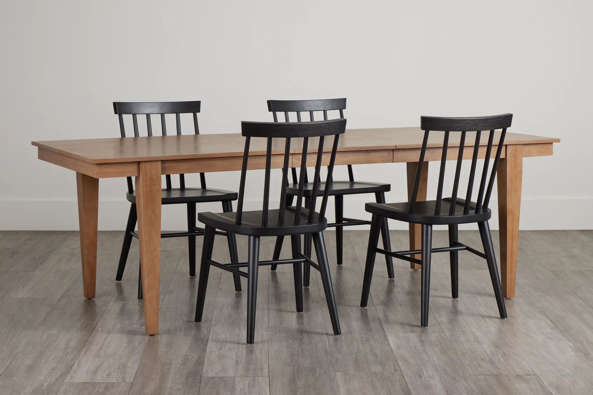 Provo Mid Tone Rect Table & 4 Wood Chairs Provo Mid Tone Rect Table & 4 Wood Chairs