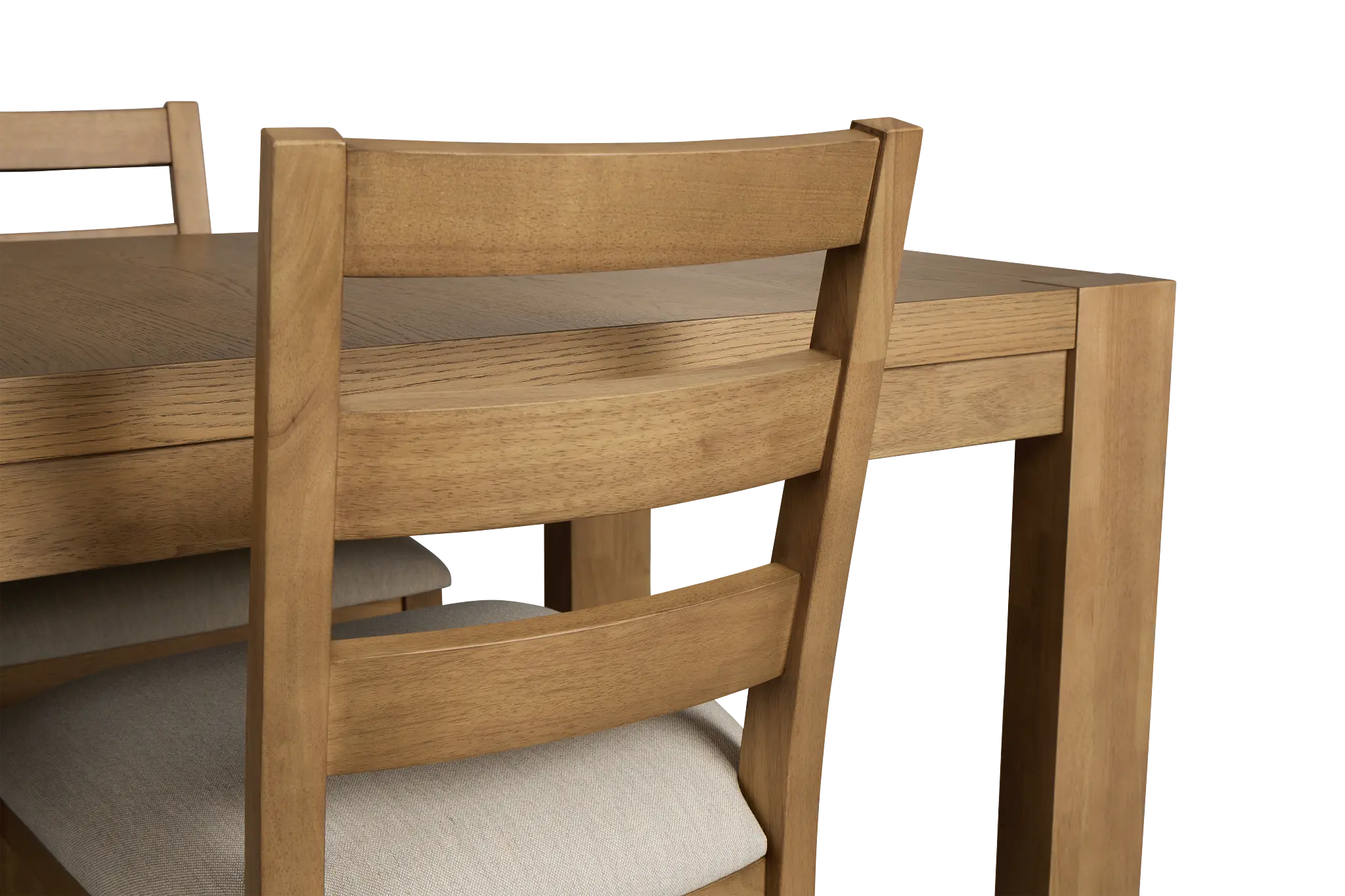 Tahoe Light Tone Rect Table & 4 Slat Chairs Tahoe Light Tone Rect Table & 4 Slat Chairs