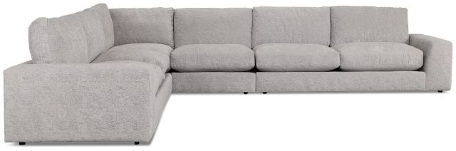 Calista Pewter Fabric Medium Two-arm Sectional