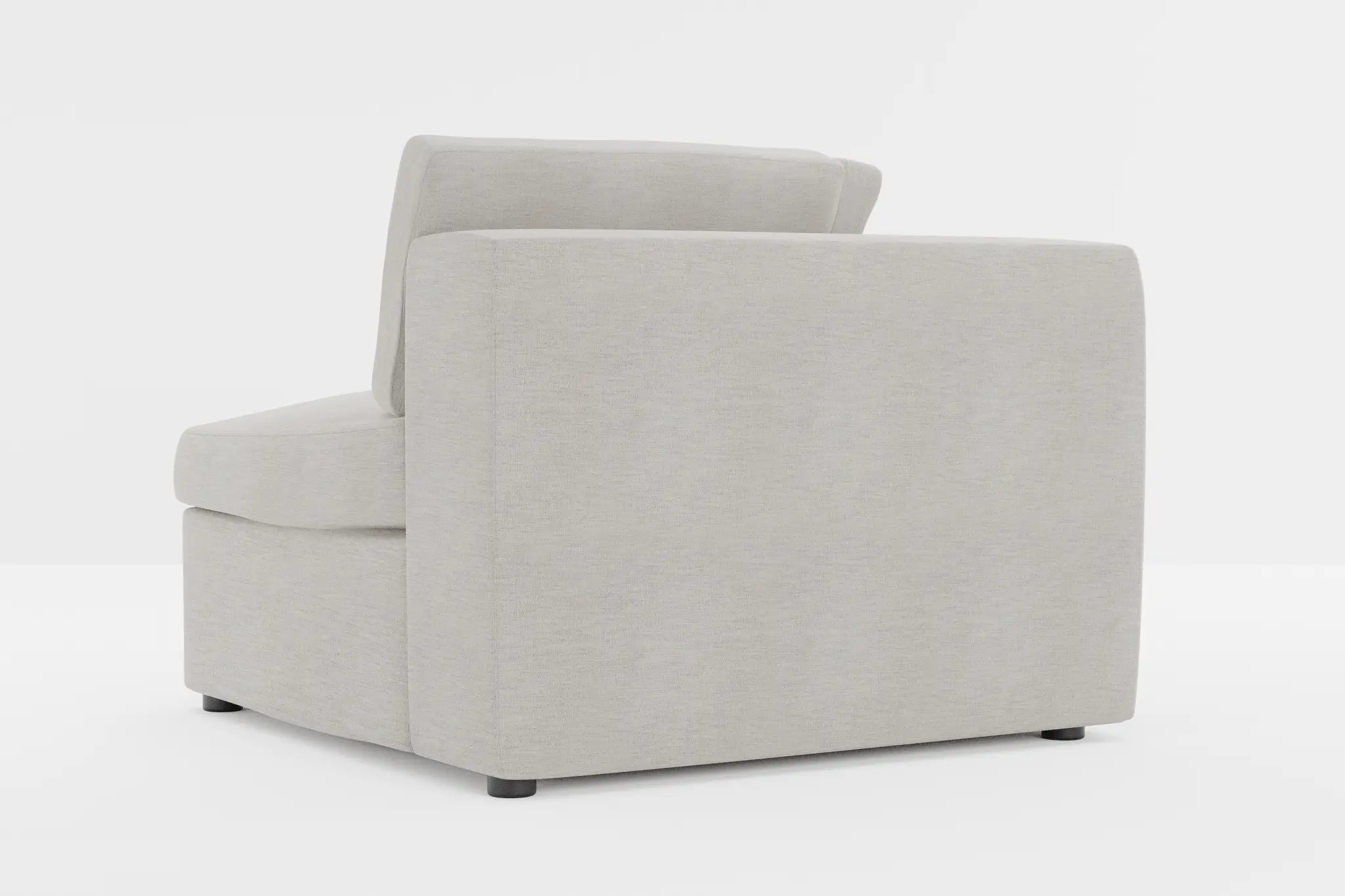 Destin Maguire Pewter Fabric Corner Chair Destin Maguire Pewter Fabric Corner Chair