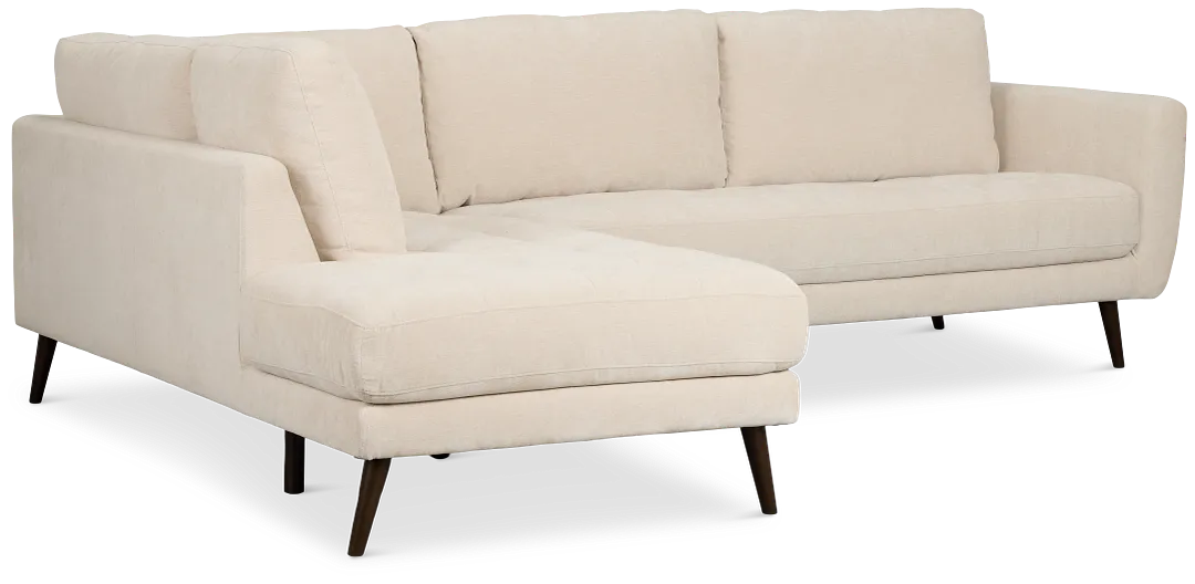 Indie Beige Fabric Small Left Bumper Sectional